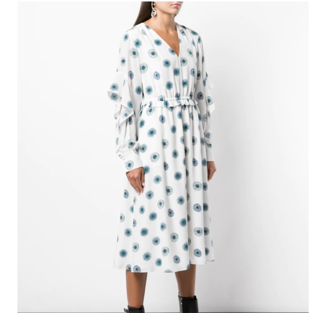 Jason Wu Flutter Sleeve Silk Dress sz 0